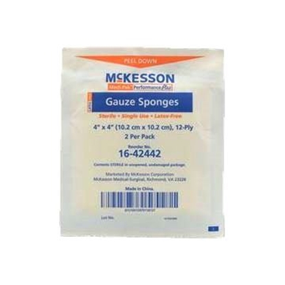 Picture of Sponge Gauze McKesson Ster 12Ply 4x4 2/Pk