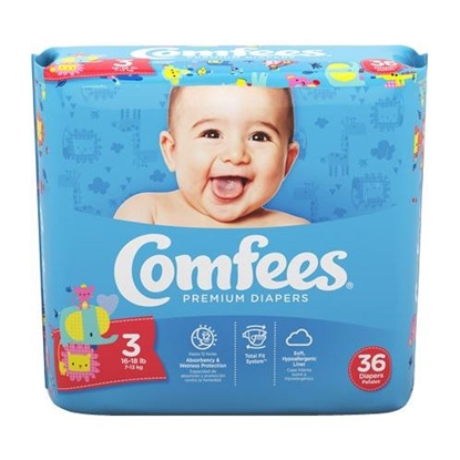 Picture of Inc Baby Diaper Comfees Sz 3 16-28lb 36/Bg